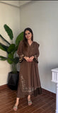 KHADDAR SUIT CHOCALATE BROWN